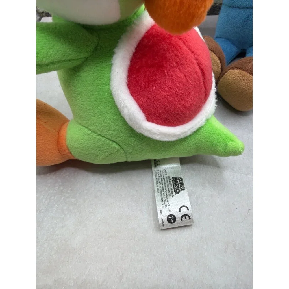 Super Mario Bros Yoshi & Luigi Plush Toys 7" Green & Blue Characters Nintendo - Picture 4 of 5